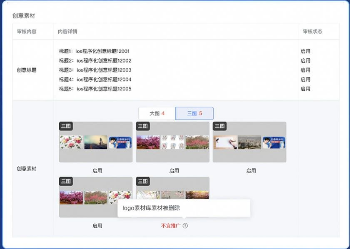 审核与投放状态