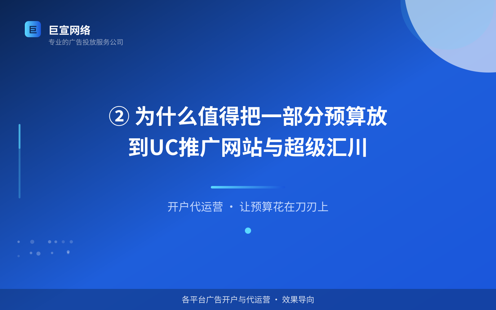 ② 为什么值得把一部分预算放到UC推广网站与超级汇川(服务内容介绍) ② 为什么值得把一部分预算放到UC推广网站与超级汇川(服务内容介绍)